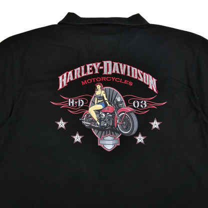 Embroidered Harley Davidson Short Sleeved Shirt