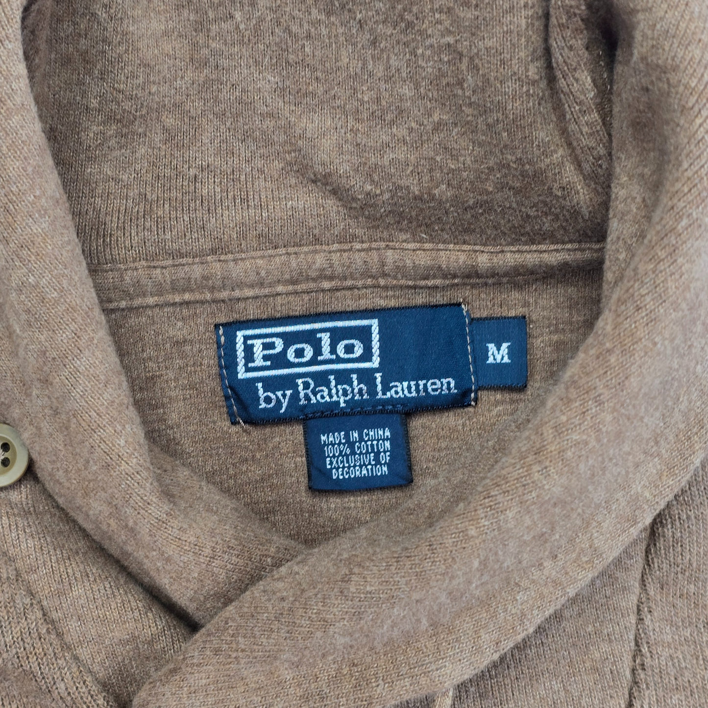 Ralph Lauren Turtle Neck Button Brown Sweater